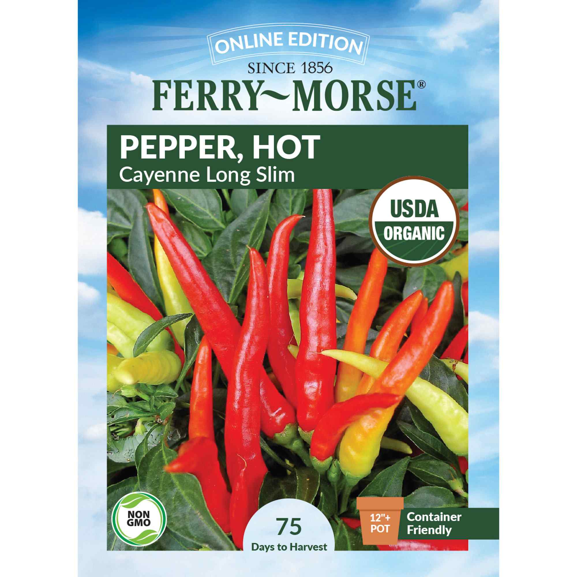 Ferry-Morse pepper cayenne long slim seed packet